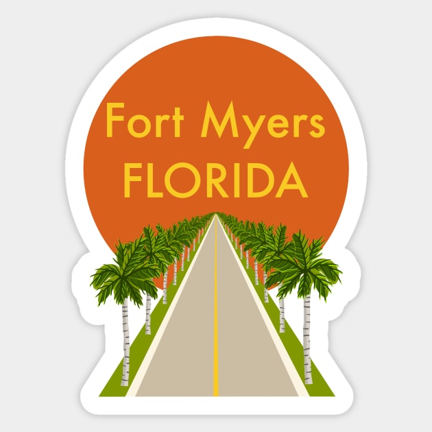 Fort Myers Florida Sticker by Obstinate and Literate